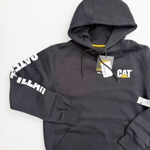 CAT Caterpillar Trademark Banner Full Zip Hooded Sweatshirt Men's Medium NWT